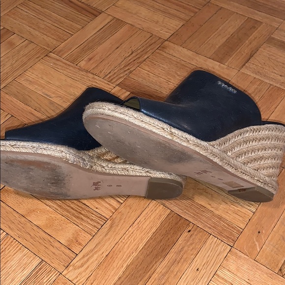 Coach Espadrille Wedges in Navy - Picture 3 of 3